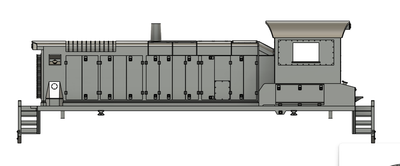 N Scale EMD SW1001 Locomotive Shell