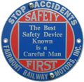 Careful Man Round Placard