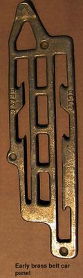 Early Belt Car Brass Control Panel