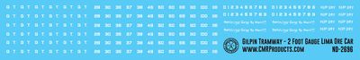 N Scale - Gilpin Tramway Ore Car Decals