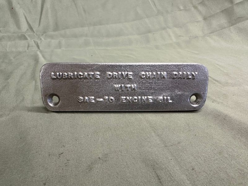 Lubricate Drive Chain Plate