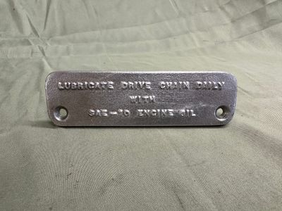 Lubricate Drive Chain Plate
