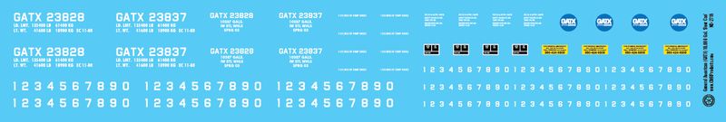 General American (GATX) 10,000 Gal Beer Can Tank Car Decals