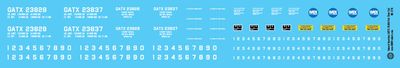 N Scale - General American (GATX) 10,000 Gal Beer Can Tank Car Decals