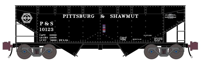 Pittsburg &amp; Shawmut 2-Bay Offset Coal Hopper