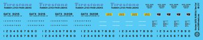 Firestone 10,000 Gal Beer Can Tank Car Decals