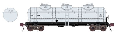 General American (GATX) Silver 3 Dome Tank Car Decals