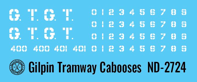 Gilpin Tramway Caboose Decals