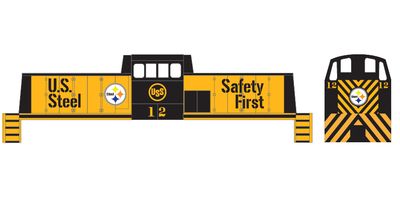 US Steel SL85 Locomotive Yellow &amp; Black Locomotive Decals