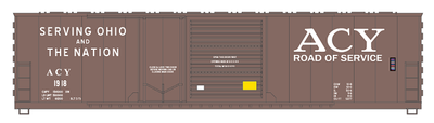Akron Canton &amp; Youngstown 50ft Box Car Decals - Brown &amp; White