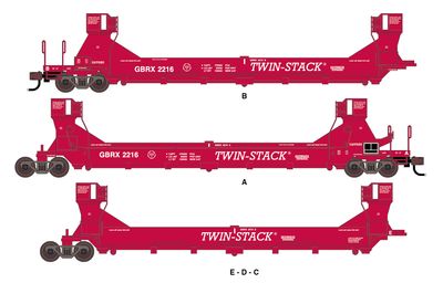 Greenbrier Leasing Twin Stack - 5 Unit Set Decals