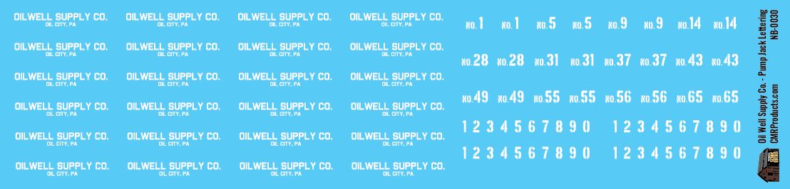 Oil Well Supply Co Pump Jack Lettering Decals