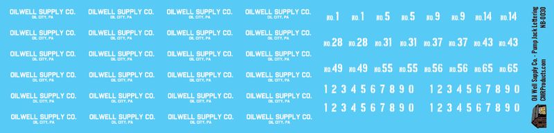 Oil Well Supply Co Pump Jack Lettering Decals