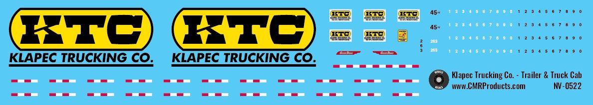 Klapec Trucking Decals