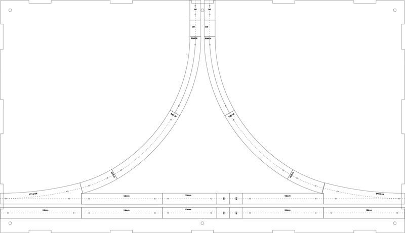 N Scale T-TRAK Branchline Module 13in Radius