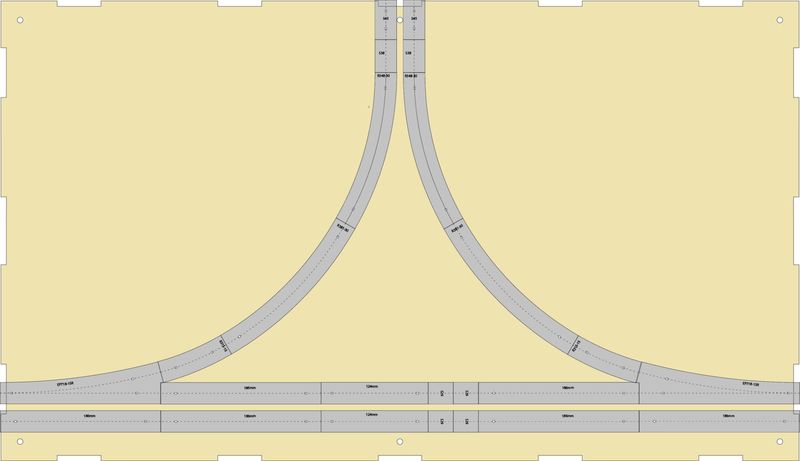 N Scale T-TRAK Branchline Module 15in Radius