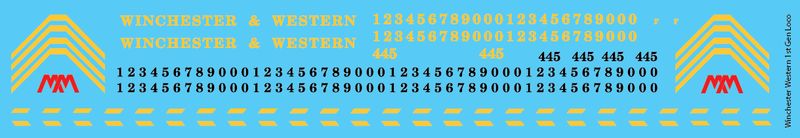 Winchester Western 1st Generation Diesels Decal Set