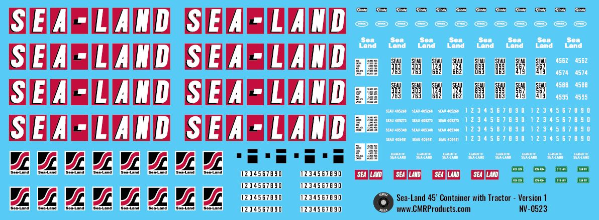 Sea-Land 45ft Container with Tractor Decals - Version 1