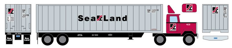 Sea-Land 45ft Container with Tractor Decals - Version 2