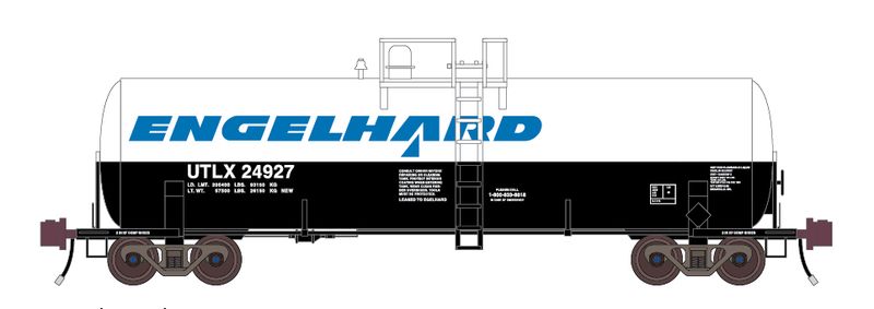 Englehard (UTLX) Blue Logo - Kaolin Tank Car Decals