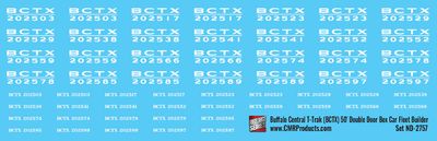N Scale - Buffalo Central T-Trak 50ft Double Door Boxcar - Fleet Builder Set