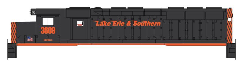 Lake Erie &amp; Southern Locomotive Decals