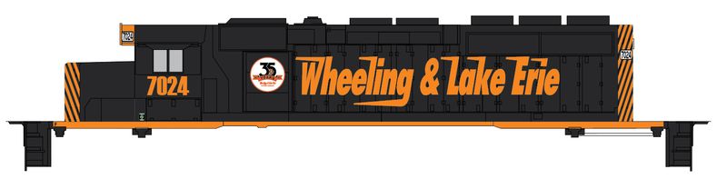 Wheeling &amp; Lake Erie 7024 - 35 Years of Service Decals
