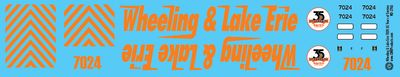 Wheeling &amp; Lake Erie 7024 - 35 Years of Service Decals
