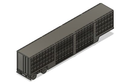 N Scale - Livestock Trailer Split Axle w/ Toolbox (Qty 2)