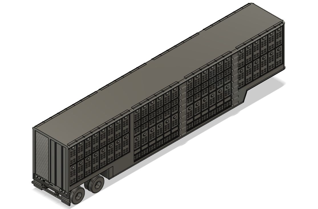 N Scale - Livestock Trailer (Qty 2)