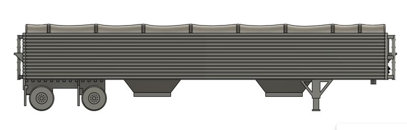 N Scale - Grain Trailer Split Axle (Qty 2)