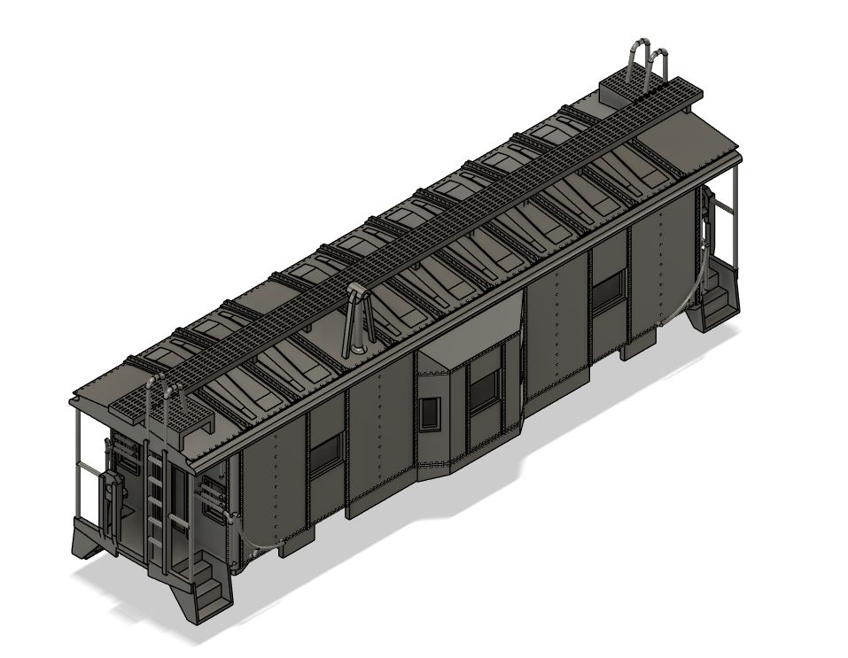 N Scale - Erie / Erie Lackawanna C301-C350 Caboose