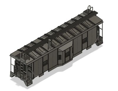 N Scale - Erie / Erie Lackawanna C301-C350 Caboose