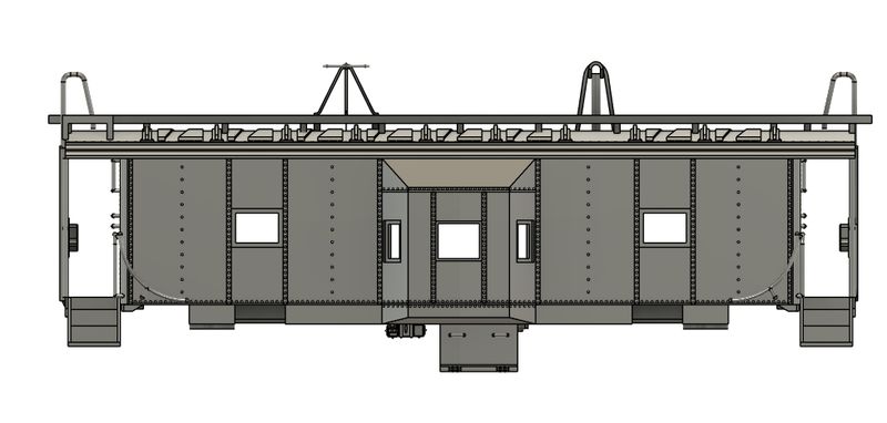 N Scale - Erie / Erie Lackawanna C301-C350 Caboose w/ Antenna