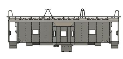 HO Scale - Erie / Erie Lackawanna C301-C350 Caboose w/ Antenna