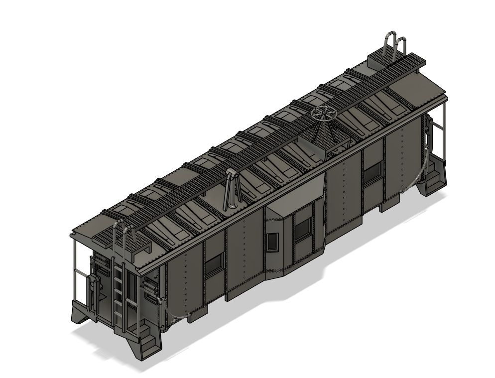 N Scale - Erie / Erie Lackawanna C301-C350 Caboose w/ Antenna