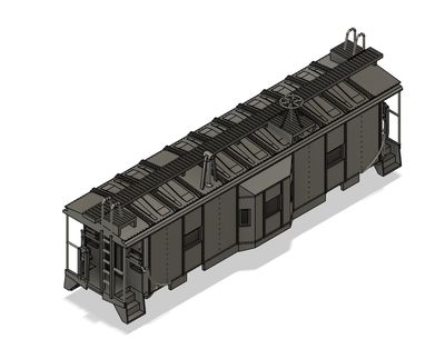 N Scale - Erie / Erie Lackawanna C301-C350 Caboose w/ Antenna