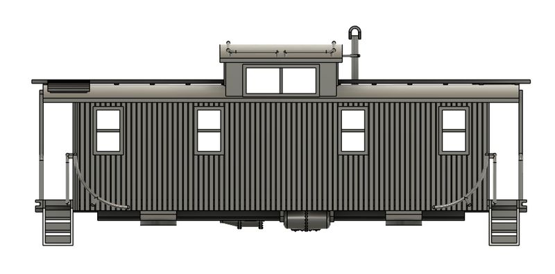 N Scale - Lackawanna (DL&amp;W) Wood Caboose C&amp;IM Type