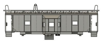 N Scale - Erie / Erie Lackawanna C301-C350 Caboose