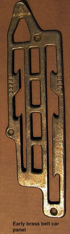 Early Belt Car Brass Control Panel