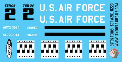 Estes Teros Rocket Decals