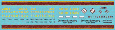 HO Scale - North Shore Locomotives (GPs/SWs) Decal Set