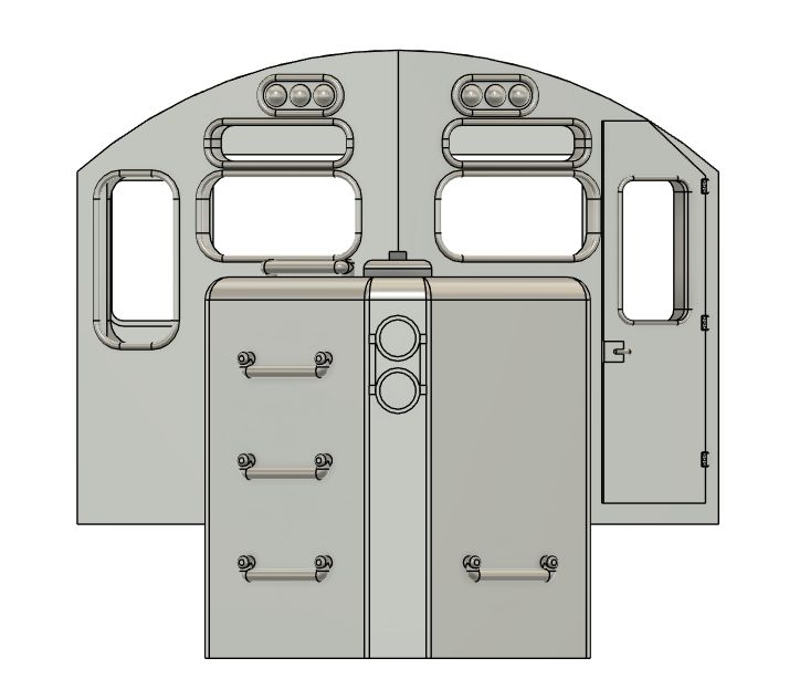 Locomotive Train Parts - EMD CN GP9RM Chop Nose Cab V2