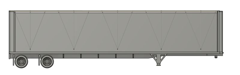 N Scale - Flat Deck Trailer Tarped (Qty 2)