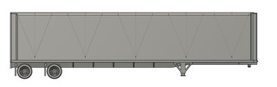 N Scale - Flat Deck Trailer Tarped (Qty 2)