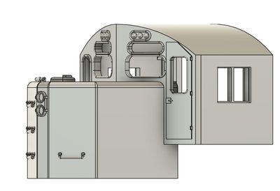 Locomotive Train Parts - EMD CN GP9RM Chop Nose Cab V2