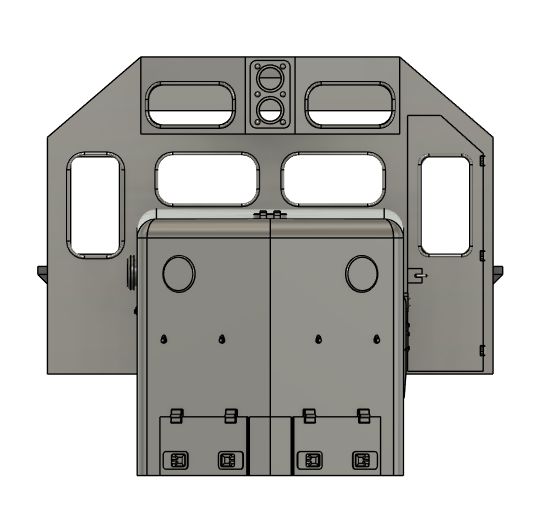 Locomotive Train Parts - Burlington Northern GP50 Crew Cab V2
