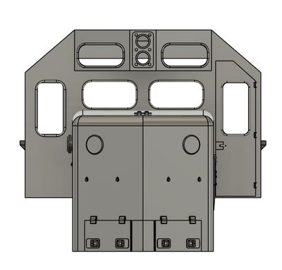 Locomotive Train Parts - Burlington Northern GP50 Crew Cab V2