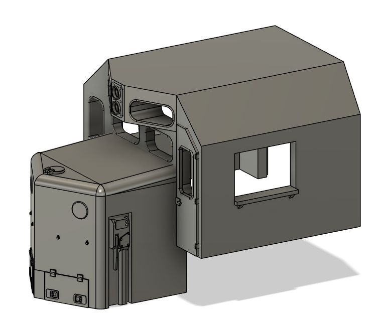 N Scale Train Parts - Burlington Northern GP50 Crew Cab V2