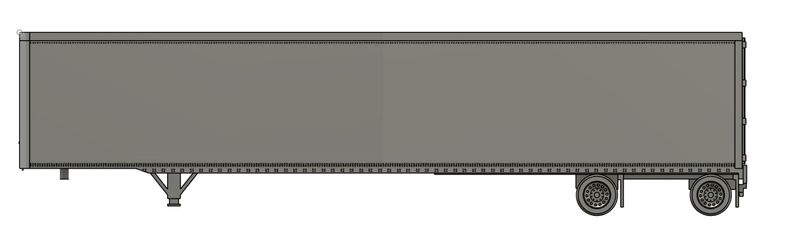 N Scale - Trailer 53ft Dry Van Smooth Side Split Axle (Qty 2)
